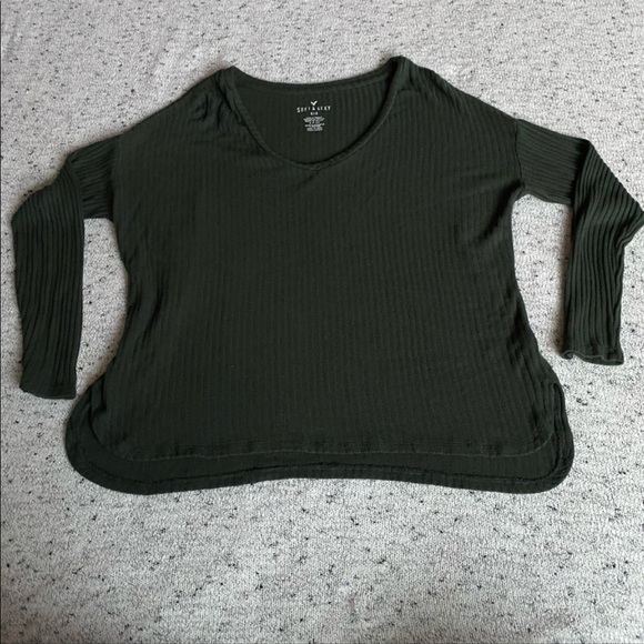 Green thin soft sweater - Picture 5 of 5